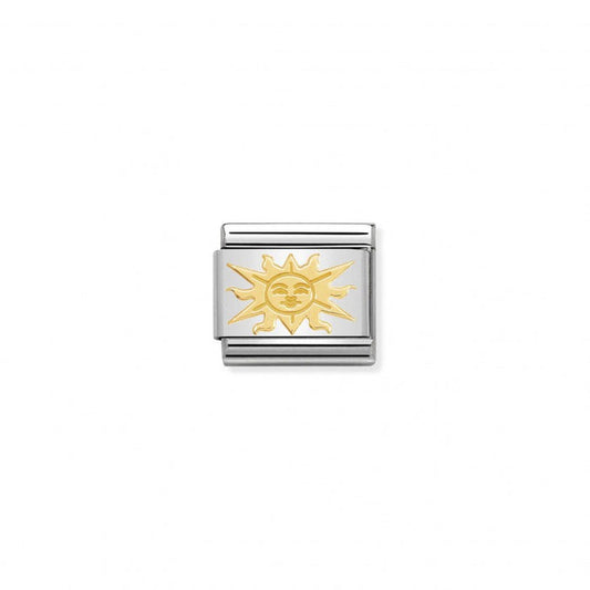 Nomination Composable Classic Link 18k Gold Relief Sun
