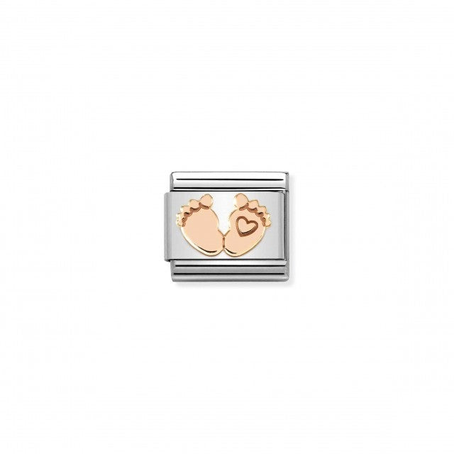 Nomination Composable Classic Rose Gold Charm - Baby Feet