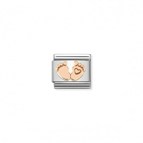 Nomination Composable Classic Rose Gold Charm - Baby Feet