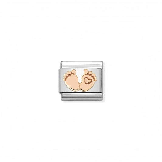 Nomination Composable Classic Rose Gold Charm - Baby Feet