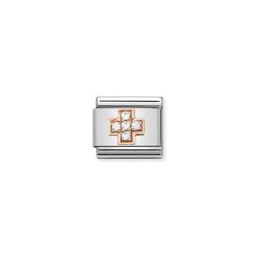 Nomination Composable Classic Rose Gold Charm - CZ Cross