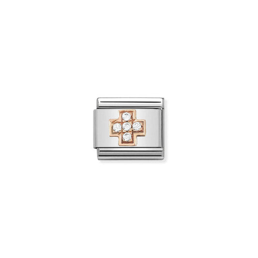 Nomination Composable Classic Rose Gold Charm - CZ Cross