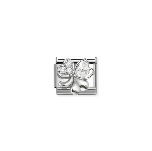 Nomination Composable Classic Silver Link - White CZ Clover
