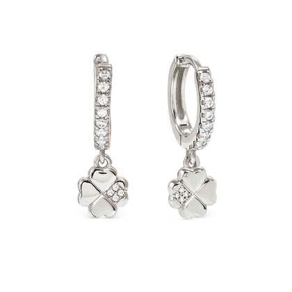 Nomination Petit Sparkle Hoop Earrings - Clover