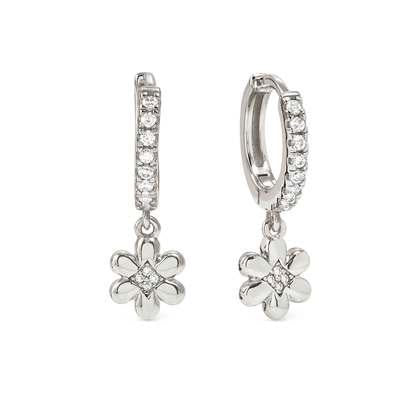 Nomination Petit Sparkle Hoop Earrings - Flower