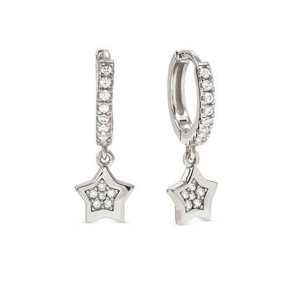 Nomination Petit Sparkle Hoop Earrings - Star