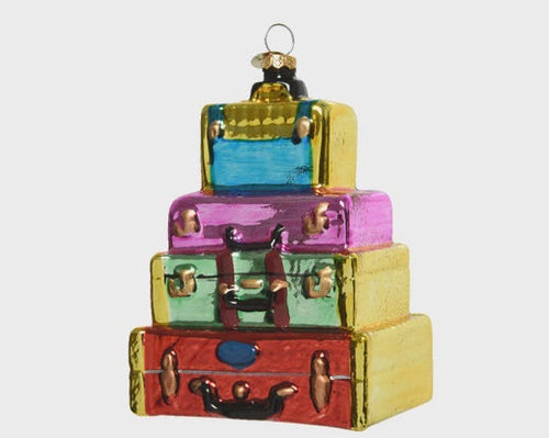 Novelty Glass Suitcase Decoration