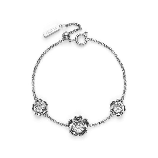Olivia Burton Tudor Rose Bracelet - Silver