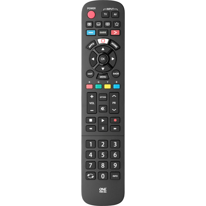 One For All Panasonic TV Replacement Remote Control - Black | URC4914 (7623365984444)