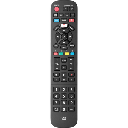 One For All Panasonic TV Replacement Remote Control - Black | URC4914 (7623365984444)