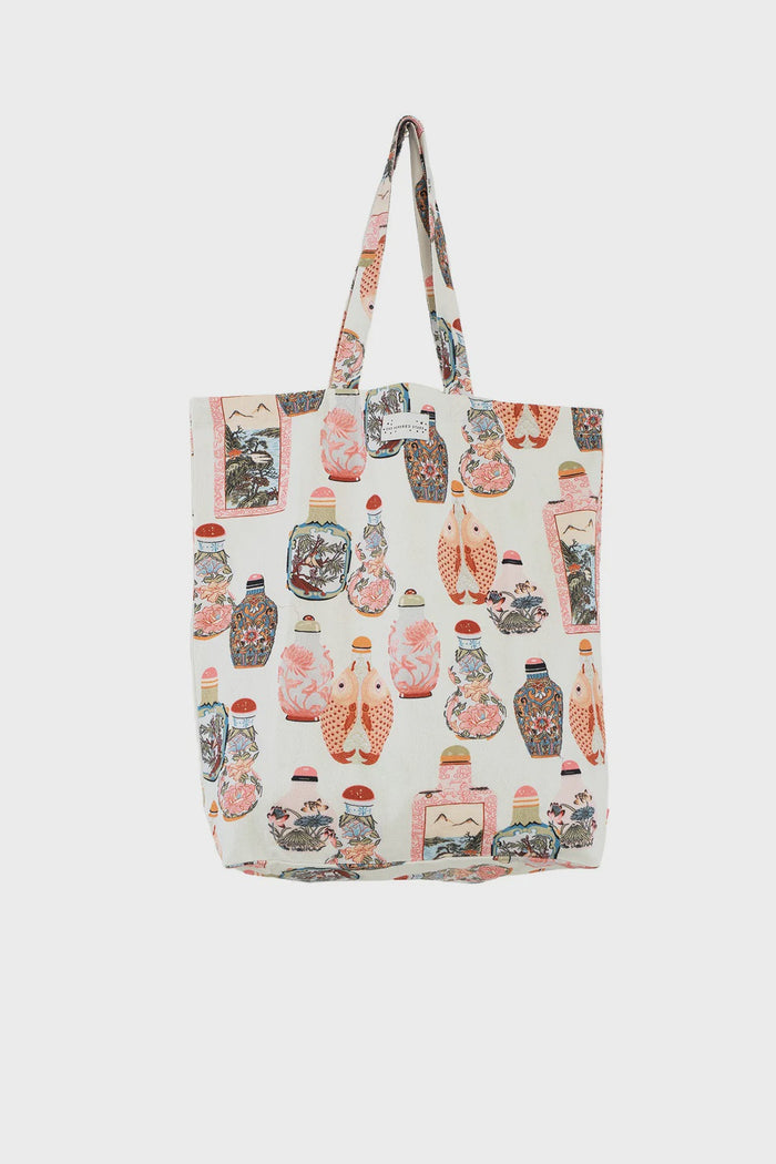One Hundred Stars Canvas Bag - Perfume Bottles Blush