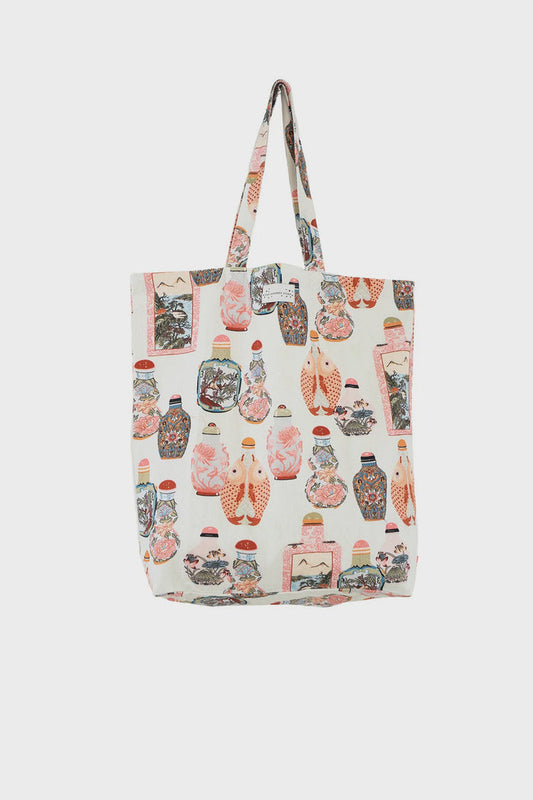 One Hundred Stars Canvas Bag - Perfume Bottles Blush