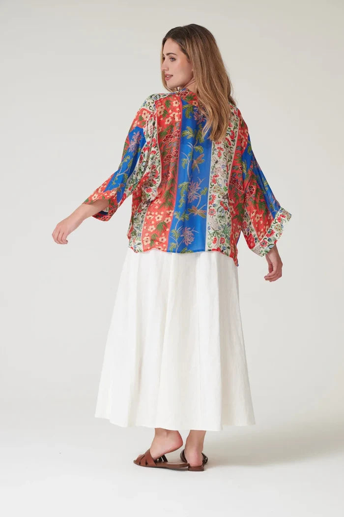 One Hundred Stars Kimono - Ribbons Cobalt