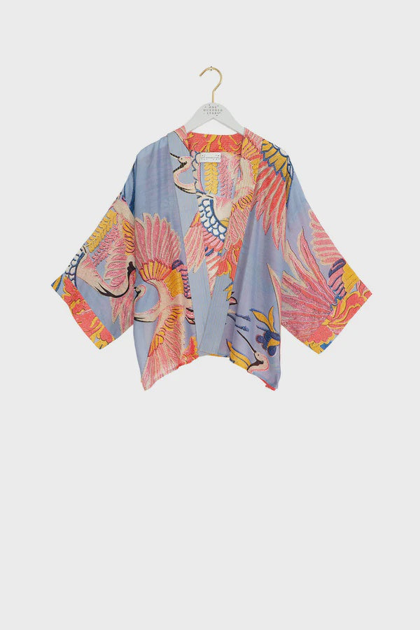 One Hundred Stars Kimono Crane Periwinkle