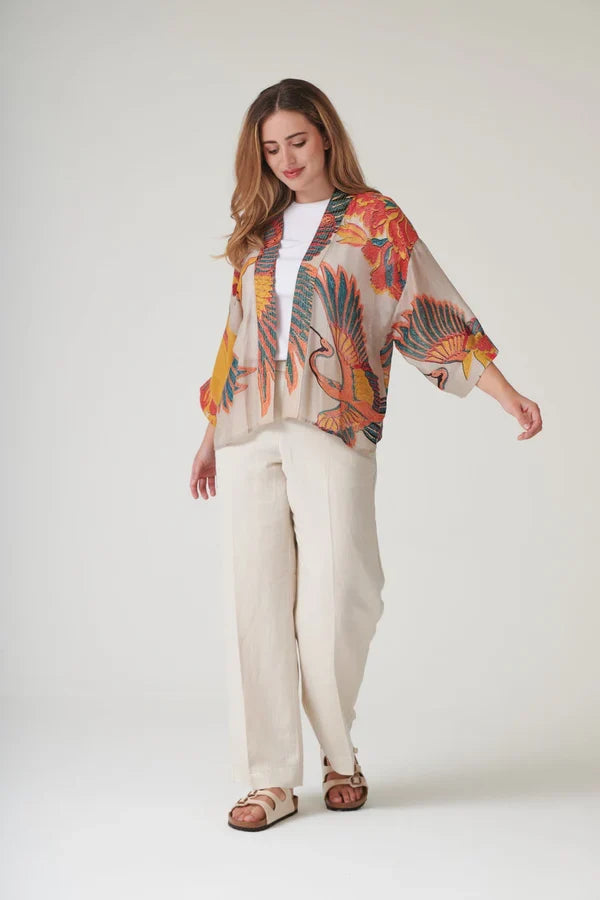 One Hundred Stars Kimono Crane Stone