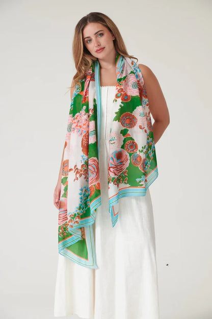 One Hundred Stars Scarf Kitsch Bouquet Green