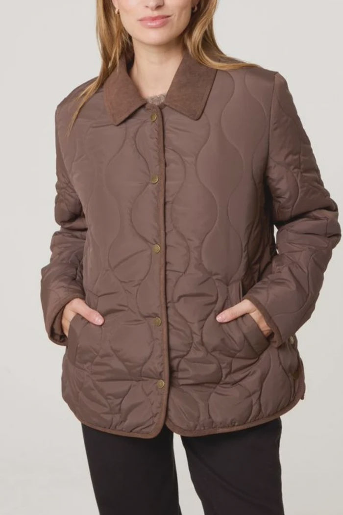Onion Quilted Jacket - Chocolate