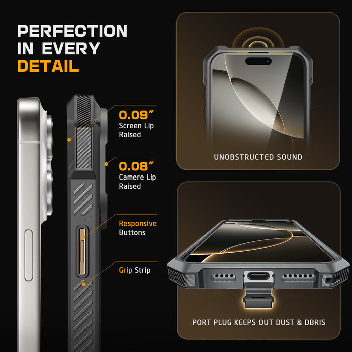 OPEN BOX | iPhone 16 Pro Max 6.9 inch UB Grip MagSafe Camera Control Button Phone Case - Desert Gold