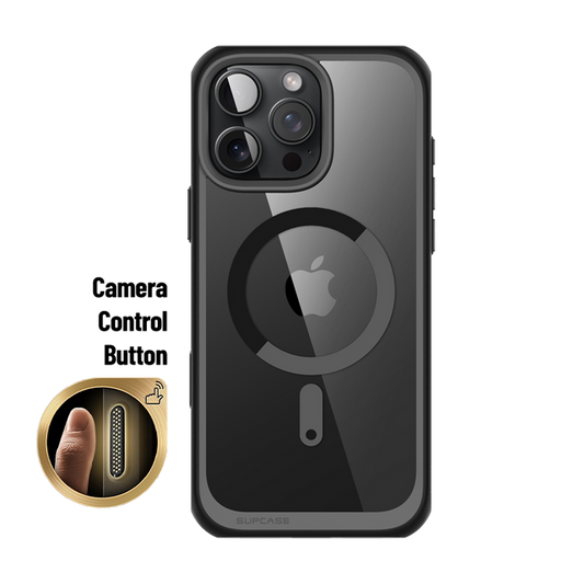 OPEN BOX | iPhone 16 Pro Max 6.9 inch Unicorn Beetle MAG Slim Clear MagSafe Camera Control Button Case - Black
