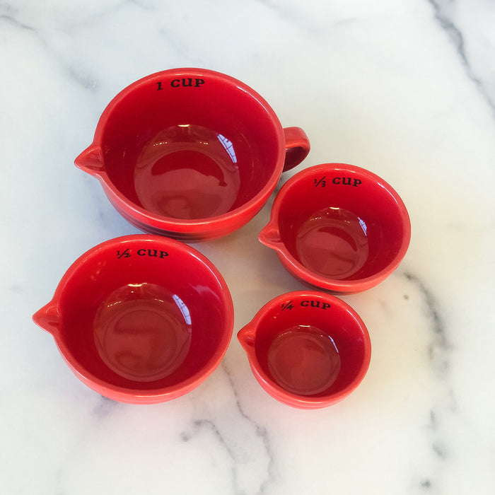Paula Deen Stoneware Measuring Cups RED