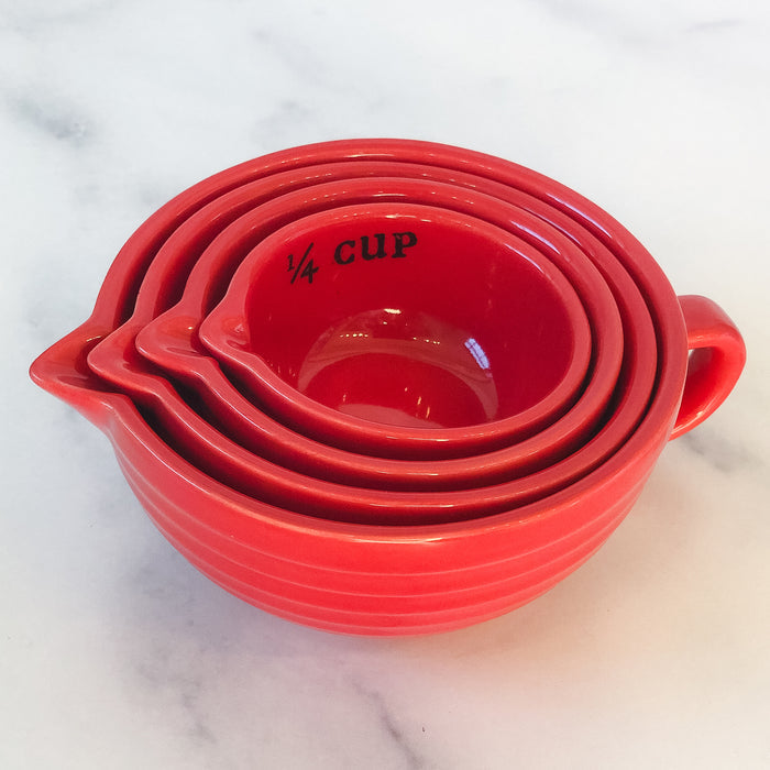 Paula Deen Stoneware Measuring Cups RED