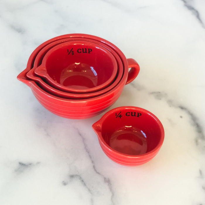 Paula Deen Stoneware Measuring Cups RED