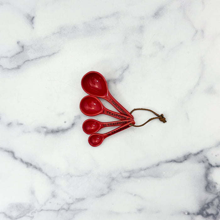 Paula Deen Stoneware Measuring Spoons RED