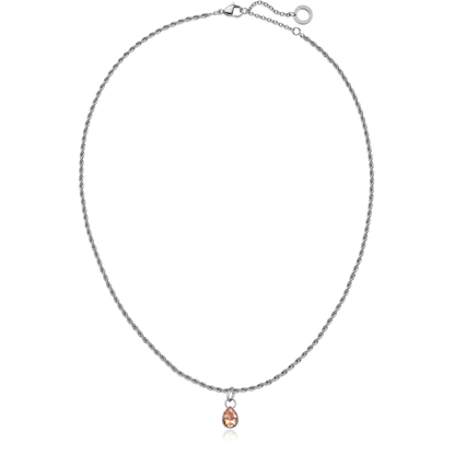 Peach Stone Charm Silber