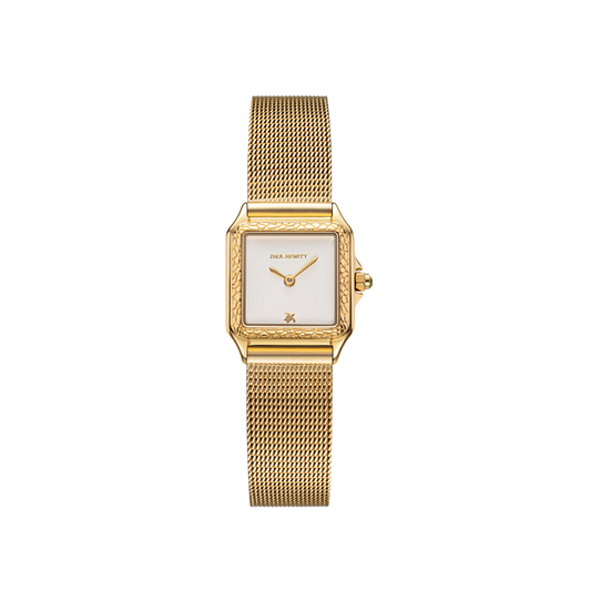 Petite Tortue white & gold