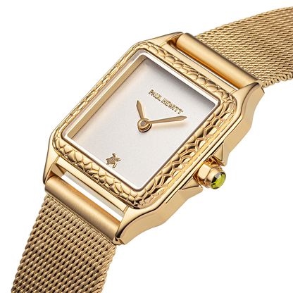 Petite Tortue white & gold