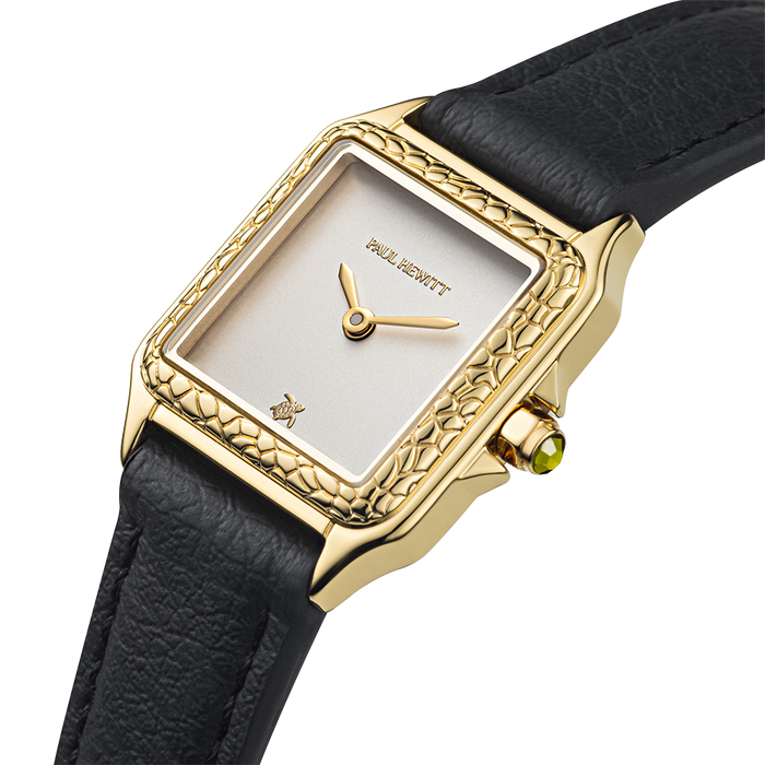 Petite Tortue white & gold