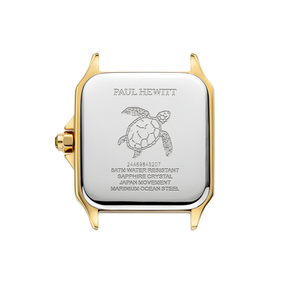 Petite Tortue white & gold