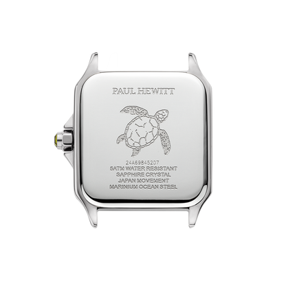 Petite Tortue white & silver
