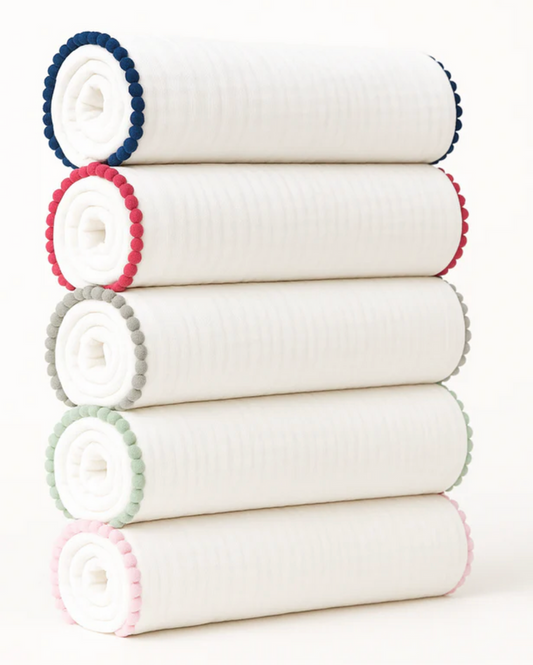 Pompom Swaddle Baby Blanket