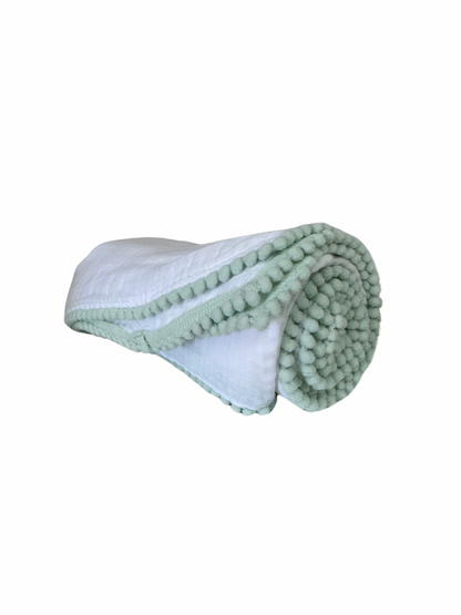 Pompom Swaddle Baby Blanket