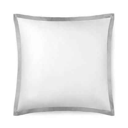 Prado-CoolGrey-Euro pillowcase on a white background
