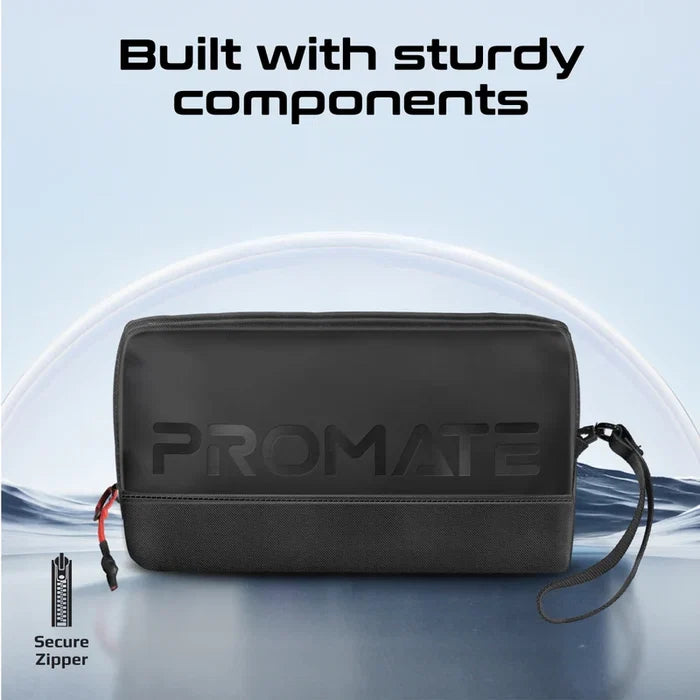 Promate Vali Light Weight, Organizer Pouch, Black