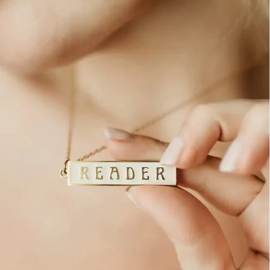 Reader Enamel Pendant Necklace jewelry