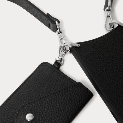 Remi Magnet Wallet Crossbody Phone Case - Black/Silver