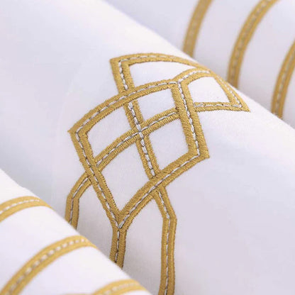 Close-up of Renata Gold Pillowcase