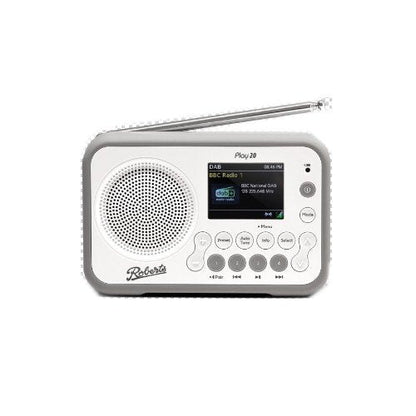 Roberts Play 20 DAB DAB+ FM Portable Radio with Bluetooth White White