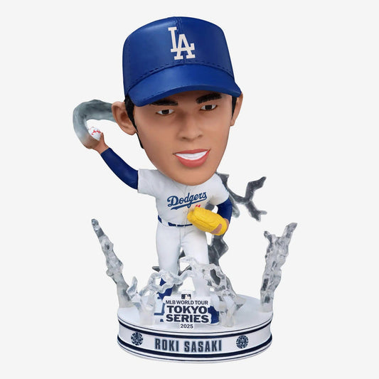 Roki Sasaki Los Angeles Dodgers 2025 Tokyo Series Home Uniform Bighead MLB Bobblehead