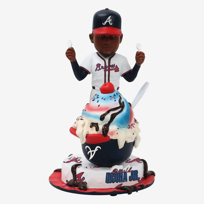 Ronald Acuna Jr. Atlanta Braves Ice Cream Helmet MLB Bobblehead