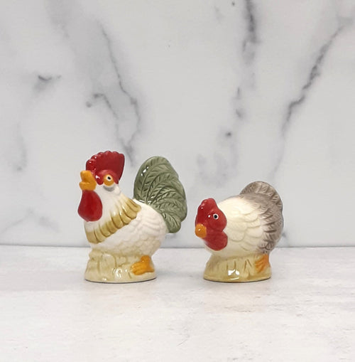 Rooster and Hen Salt and Pepper shakers
