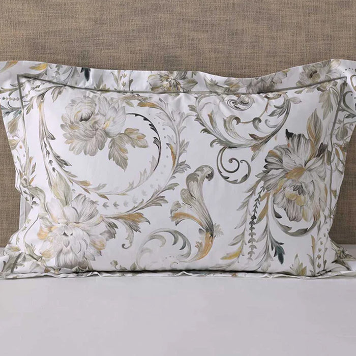 Ruben Pillowcase on a bed with a neutral background