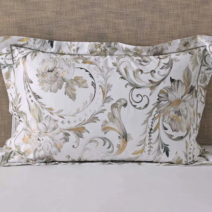 Ruben Pillowcase on a bed with a neutral background