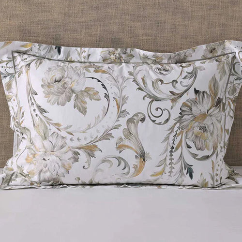 Ruben Pillowcase on a bed with a neutral background