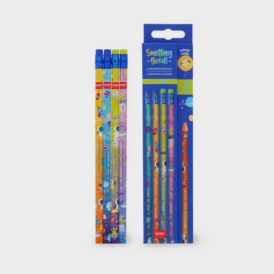 Set Of Four Scented HB Graphite Pencils - Space