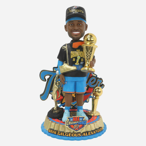 Shai Gilgeous-Alexander Oklahoma City Thunder 2025 NBA Champions Triple Trophy NBA Bobblehead