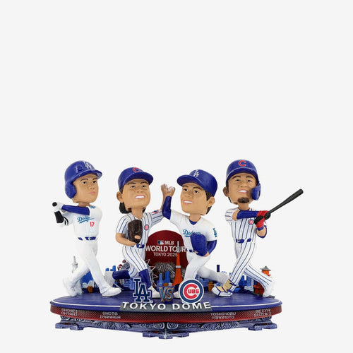 Shohei Ohtani, Shota Imanaga, Yoshinobu Yamamoto & Seiya Suzuki Chicago Cubs & Los Angeles Dodgers 2025 Tokyo Series Mini Bobblehead Scene MLB Bobblehead